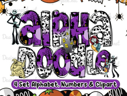 Nightmare Before Christmas Doodle Alphabet Bundle