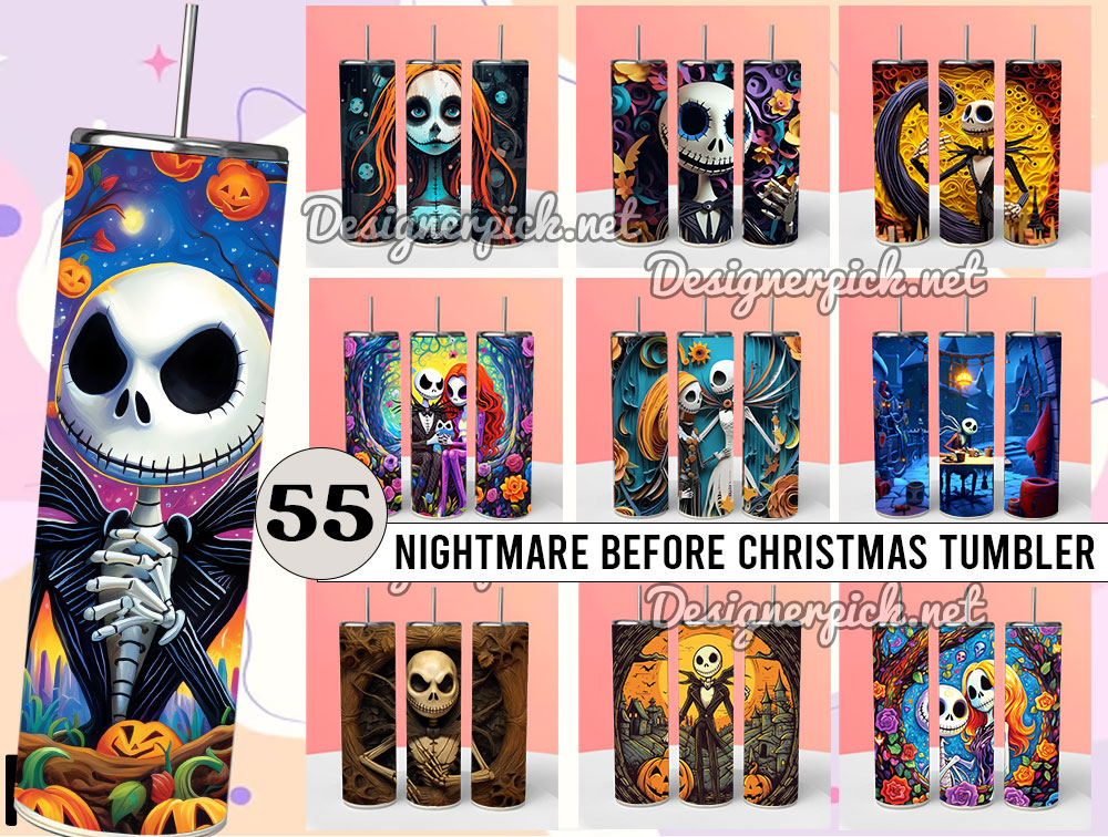 55 Nightmare Before Christmas Tumbler Bundle - Designerpick