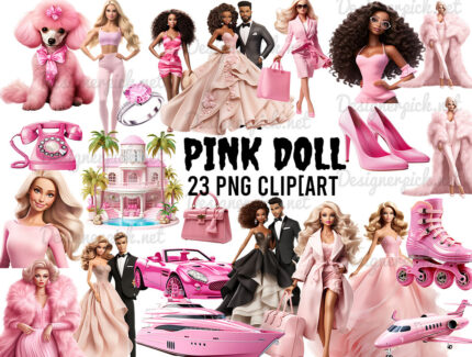 Pink Doll Png Bundle