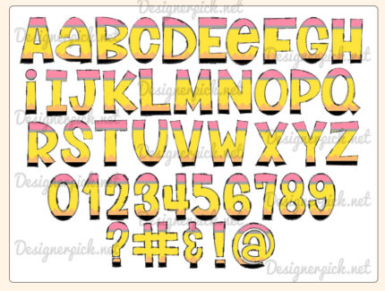 Back to School Doodle Alphabet Clipart