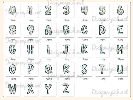 Back to School Doodle Alphabet