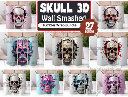 Skull Smashed Wall Tumbler Bundle