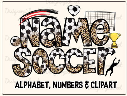 Leopard Soccer Doodle Alphabet