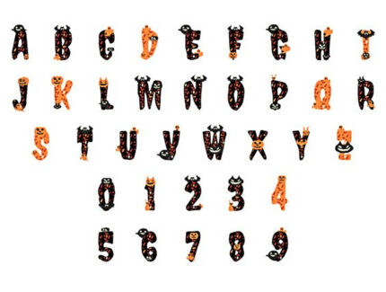 Halloween Doodle Alphabet Letters