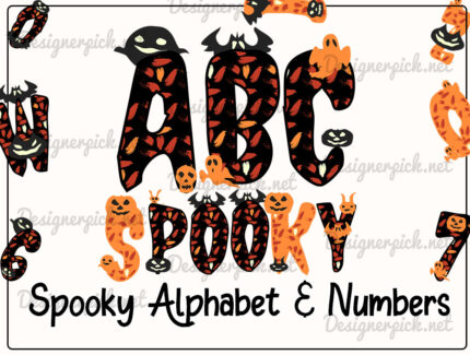 Halloween Doodle Alphabet Letters