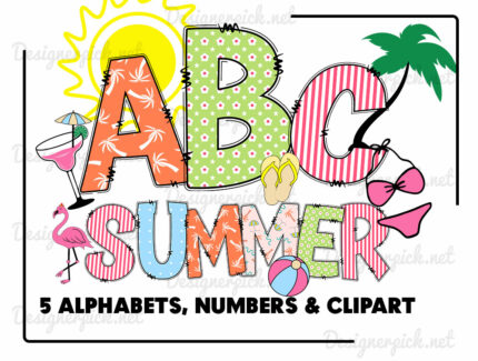Summer Doodle Alphabet Set 5