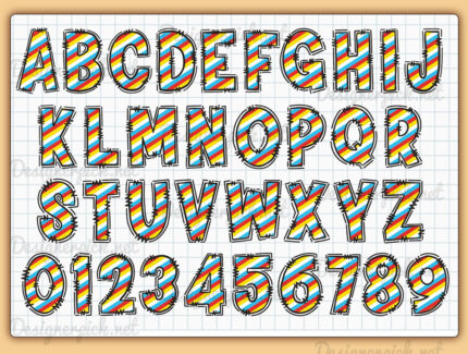 Superhero Doodle Alphabet Set 4