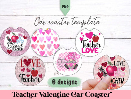 Teacher Valentine Car Coaster Bundle