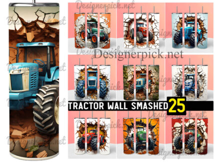 Tractor Smashed Wall Tumbler Bundle