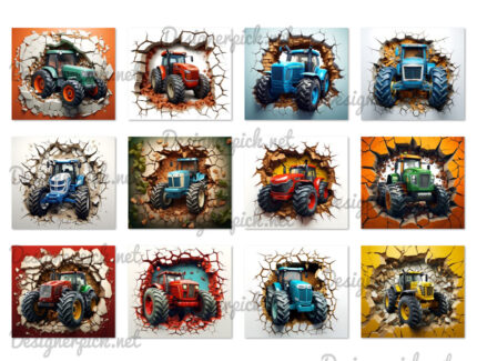 Tractor Smashed Wall Tumbler Bundle