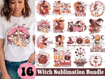 Witch Sublimation Bundle, Spooky Png