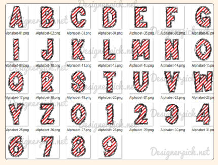 Christmas Doodle Alphabet, Christmas Doodle Alphabet Clipart