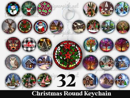 Christmas Keychain Png Bundle