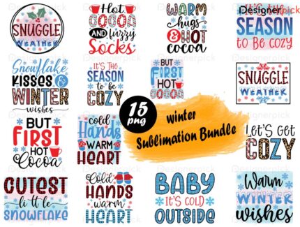 Winter Png Bundle, Winter Sublimation Bundle