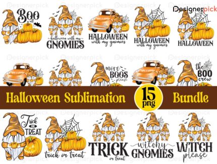 Gnome Halloween Sublimation Bundle