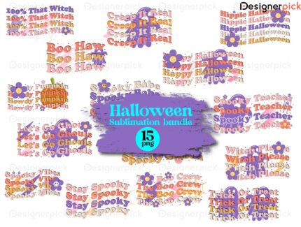 Halloween Sublimation Bundle, Cute Spooky Png
