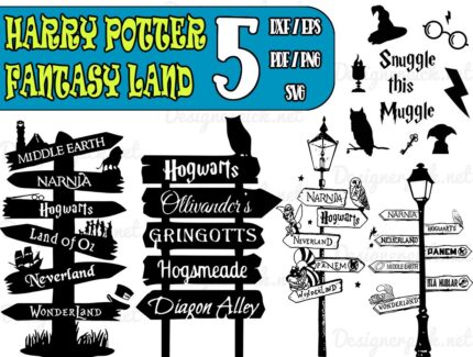 Harry Potter Fantasy land Svg bundle, Harry Potter svg bundle