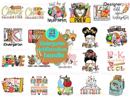 Kindergarten Sublimation Bundle, Kindergarten PNG bundle