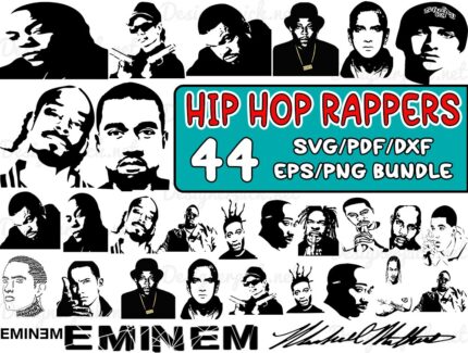 Hip Hop Rappers SVG Bundle