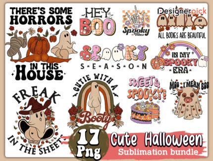 17 Cute Halloween Sublimation Bundle