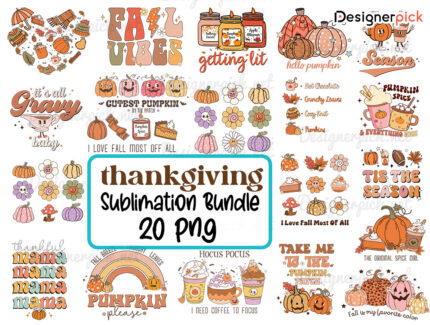 20 Thanksgiving Sublimation Bundle
