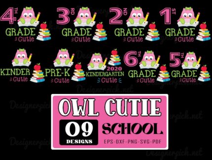 Owl cutie School SVG Bundle, Owl School svg bundle