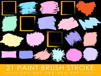 Paint Brush Stroke Svg Bundle, Paint Brush Svg Bundle