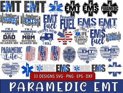 Paramedic EMT Svg bundle, Paramedic Svg Bundle