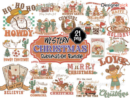 Western Christmas Sublimation Bundle