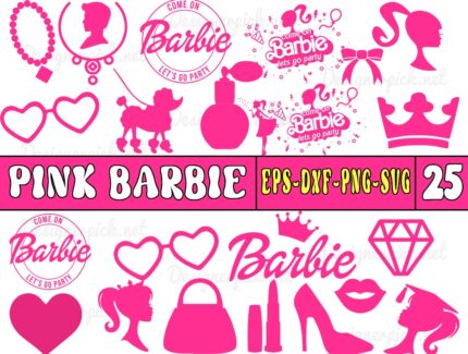 Pink Barbie Svg Bundle, Barbie svg Bundle