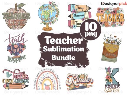 Teacher Sublimation Bundle, Teacher PNG Bundle