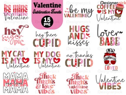 Valentine Sublimation Bundle, Love Png, Valentine Png