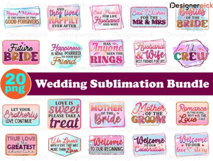 Wedding Sublimation Bundle, Wedding Quote Png, Wedding Png
