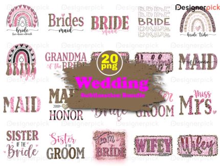 Wedding Sublimation Bundle, Wedding Quote Png