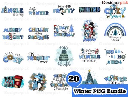 Winter Png Bundle, Winter Sublimation Bundle