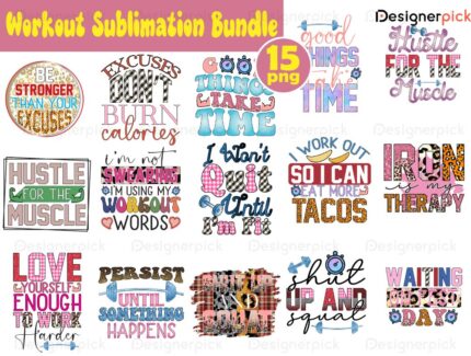 Workout Sublimation Bundle, Workout Png