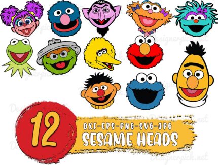 Sesame Heads Svg Bundle, Sesame Street svg Bundle