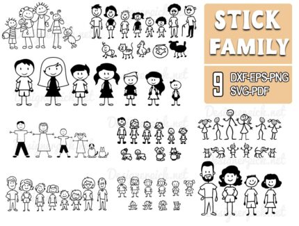 Stick Family Svg Bundle