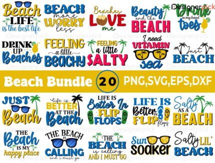 Beach Svg Bundle, Beach Vibe Svg