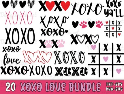 Xoxo Love Svg Bundle, Xoxo Svg Bundle