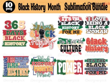 Black History Sublimation Bundle, Black History Month png