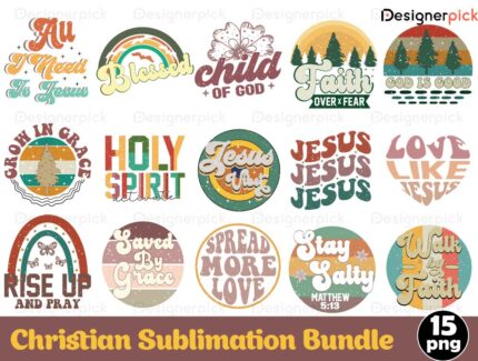 Christian Sublimation Bundle, Christian Png, Faith Png