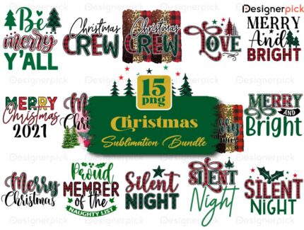 Christmas Sublimation Bundle, Christmas Png