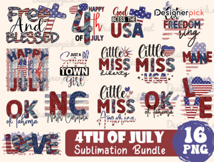 4th Of July Sublimation Bundle, Patriotic Png