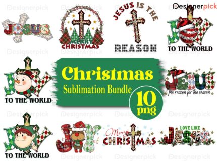 Christmas Sublimation Bundle, Cute Christmas Png