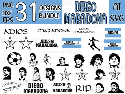 Diego Maradona Svg Bundle