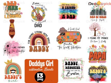 Daddys Girl Sublimation Bundle, Daddy’s Girl Png