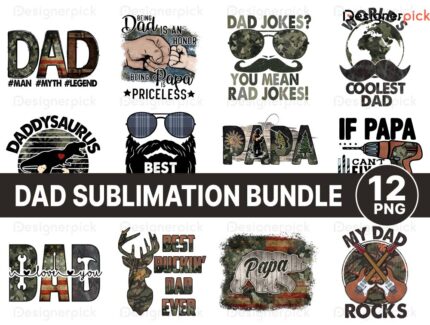 Dad Sublimation Bundle, Papa Png