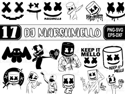 DJ Marshmello SVG Bundle
