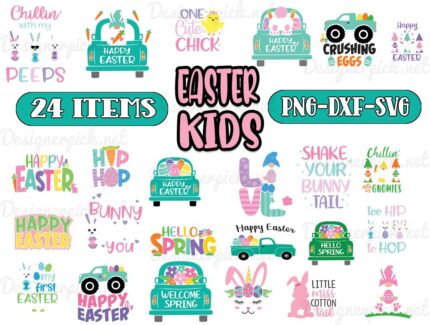 Easter Kids Svg Bundle